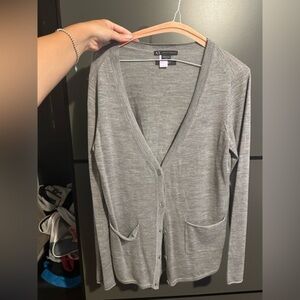 Armani Exchange Women's Light Gray Cardigan